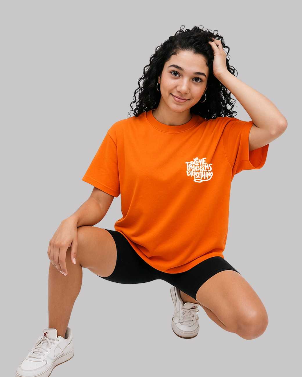 Love Transforms Everything Unisex Oversized t-shirt.